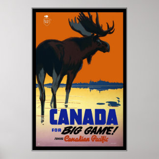 Impressão Retro Vintage Image Viagem Canadá
