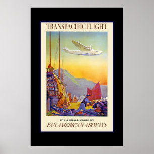 Impressão Retro Vintage Imagem Viagem Pan-American