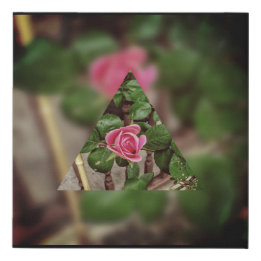 Impressão rosa Red Faux Canvas