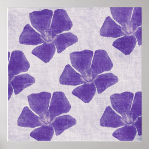 Impressão roxo da flor
