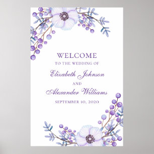 Impressão roxo do casamento. A violeta floresce o