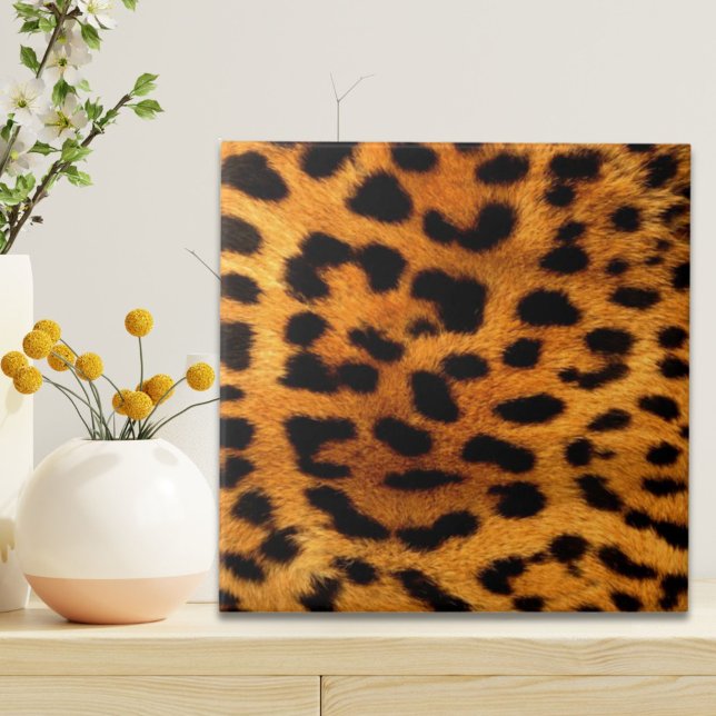 impressão safari tribal da moda tribal (tribal fashionista safari animal leopard print ceramic tile)