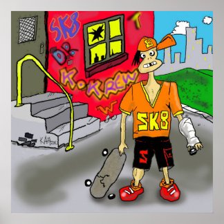 Impressão "SK8" - por Kev Moore