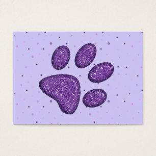 impressão sparkling da pata do gato - roxo