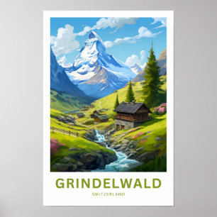 Impressão Suiça de Viagem Grindelwald