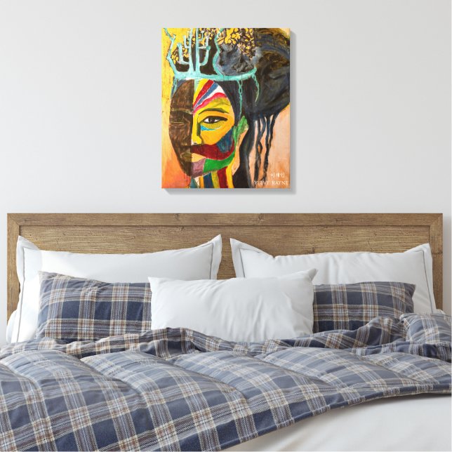 impressão "Sun & Moon Fazer Love" na Canvas (Insitu(Quarto))