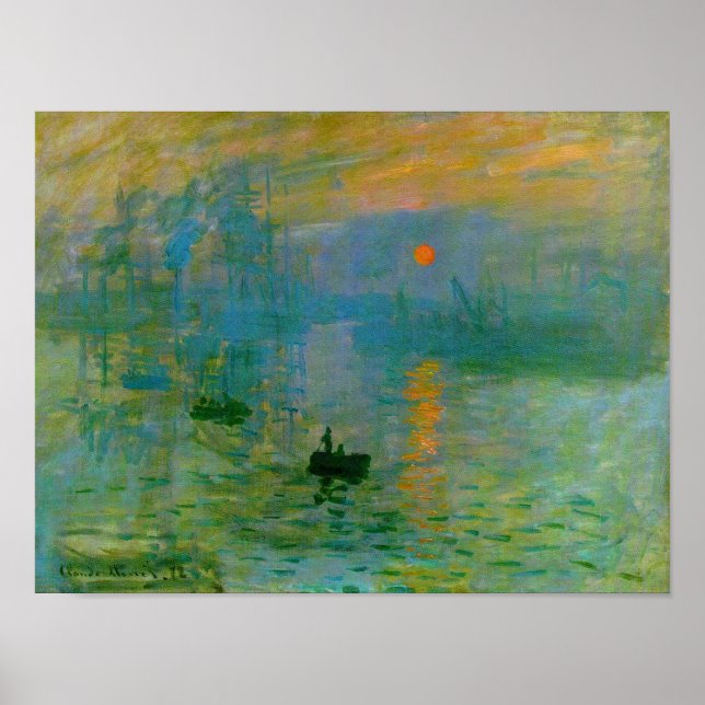 Impressão Sunrise, Claude Monet Fine Art (Frente)