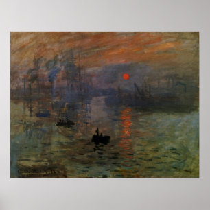 Impressão Sunrise de Claude Monet, Vintage Art