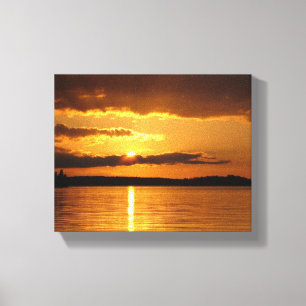 Impressão superior das canvas do por do sol de