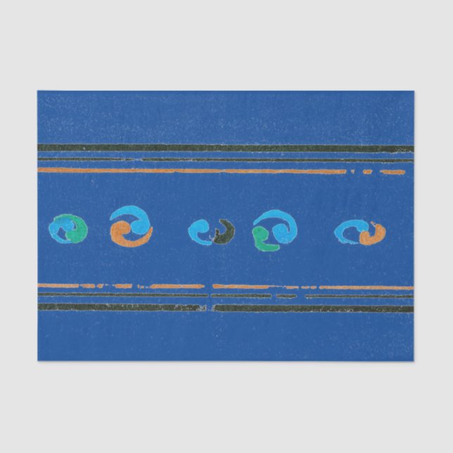 IMPRESSÃO TÊXTIL DE PAPEL DE TECIDO AZUL (Frente )