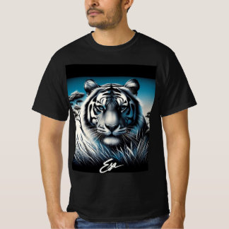 Impressão Tiger em uma camiseta tee