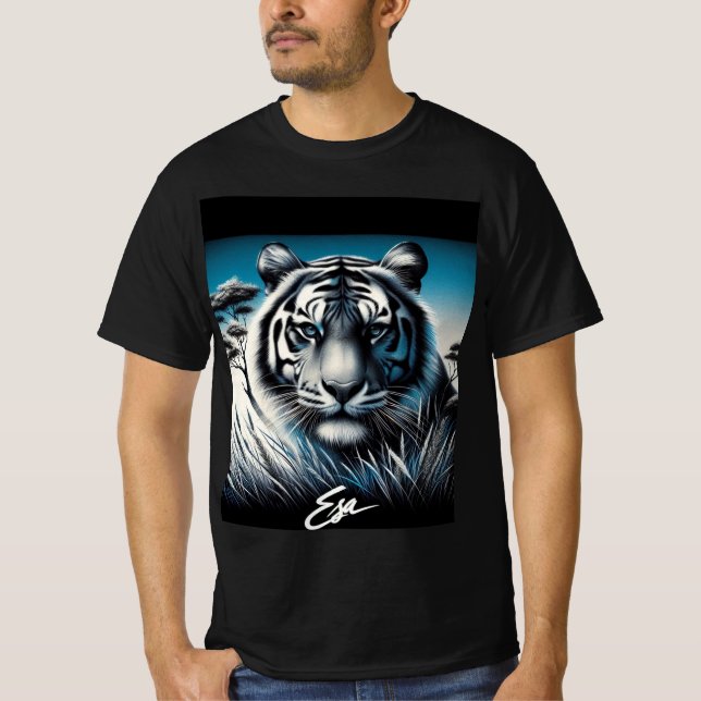 Impressão Tiger em uma camiseta tee (Frente)