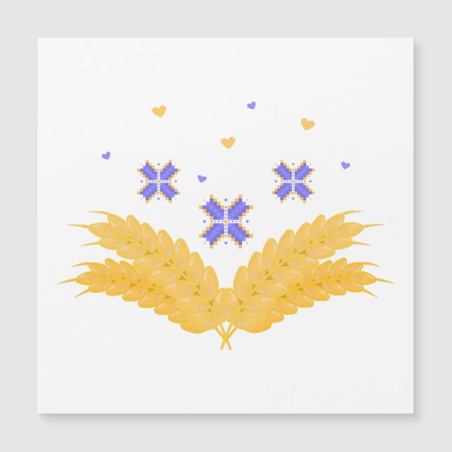 Impressão ucraniano - bordados e grãos (Frente)