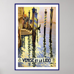 Impressão Venise e Le Lido Italia do poster