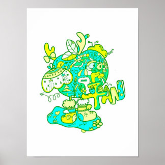 Impressão Verde da Eve de Natal Original