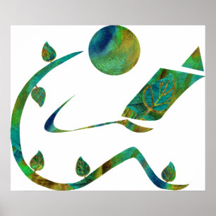 Impressão verde do leitor