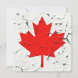 Impressão vermelho canadense da pintura da casca