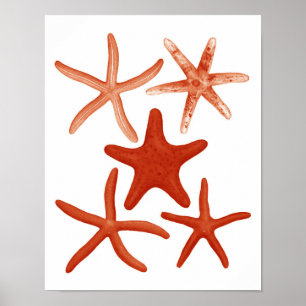 Impressão vermelho da arte da parede da decoraç