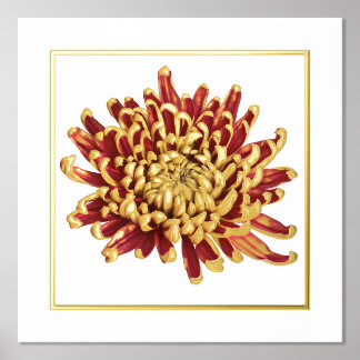 Impressão Vermelho e Mãe Dourada com Ênfase