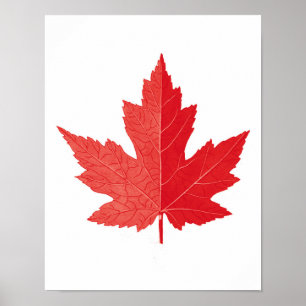 Impressão vermelho no.11 da arte do dia de Canad