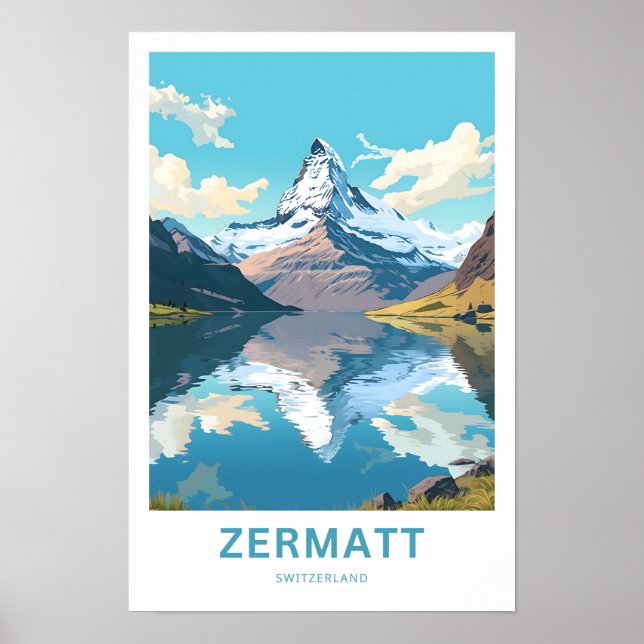 Impressão Viagem de Suiça Zermatt (Frente)