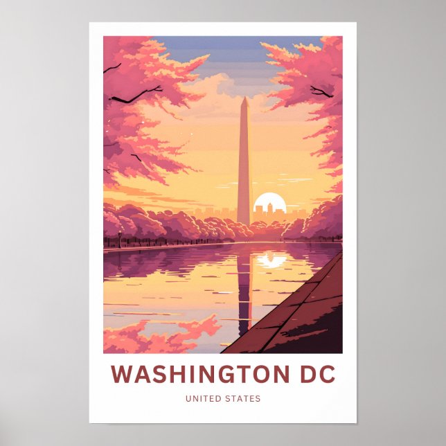Impressão Viagem dos Estados Unidos Washington DC (Frente)