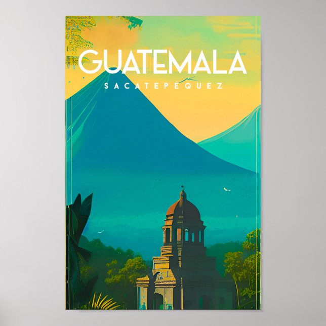 impressão viagens vintage guatemala (Frente)