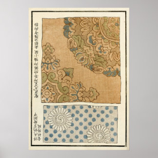 Impressão Vintage da Dinastia Qing Chinesa de 1871