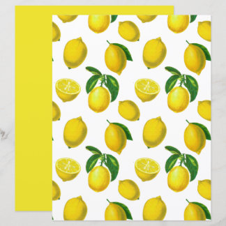 Impressão Vintage de Limão Botânico