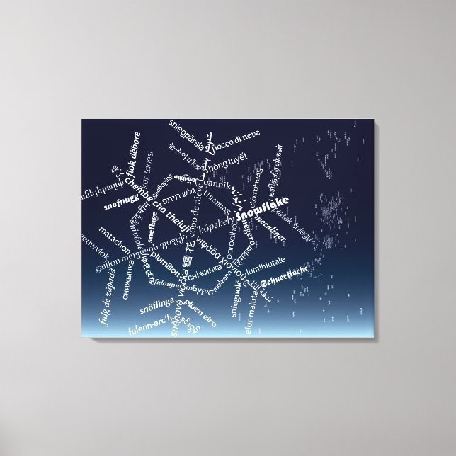 Impressão World Word Snowflake (Frente)