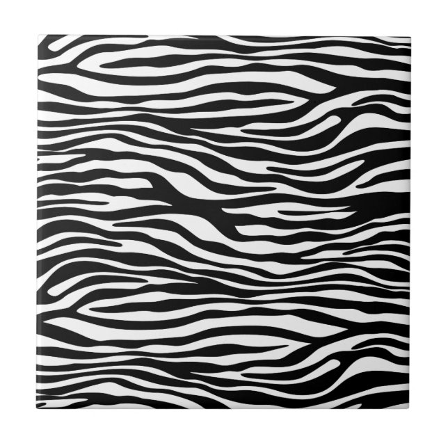 Impressão Zebra, Banhas Zebra, Preto E Branco (Frente)