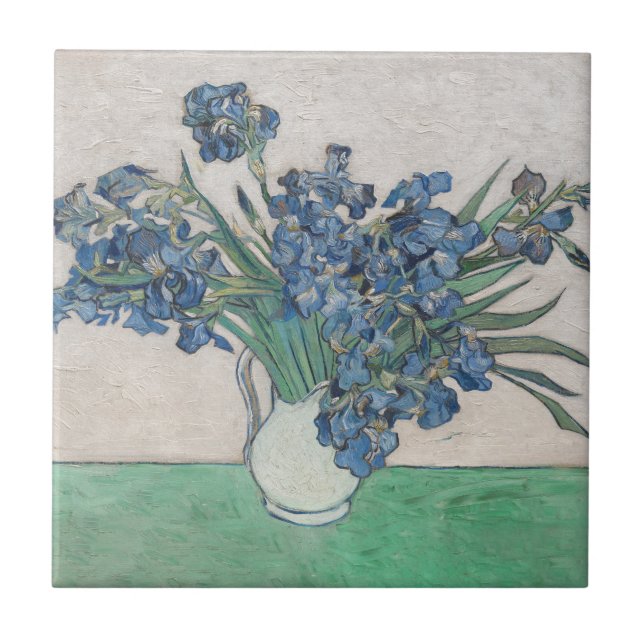 Impressionismo da pintura de Van Gogh Iris Vase (Frente)