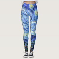 Impressionismo Impressão Leggings de Van Gogh Star