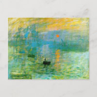 Impressionismo monet Cartão postal sunrise