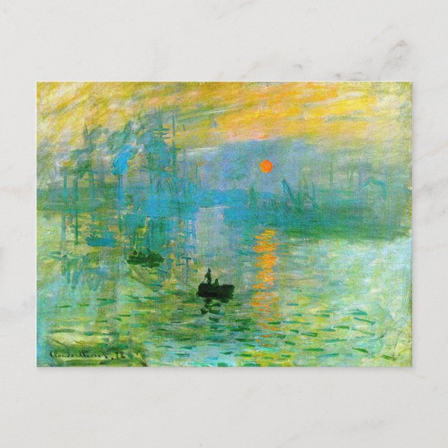 Impressionismo monet Cartão postal sunrise (Frente)