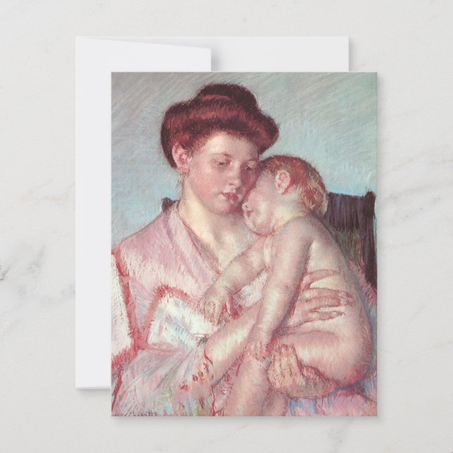 Impressionismo Vintage, Bebê Sonolento de Mary Cas (Frente)