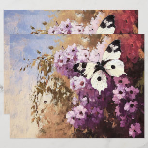Impressionista Butterfly Garden Scrapbook Paper