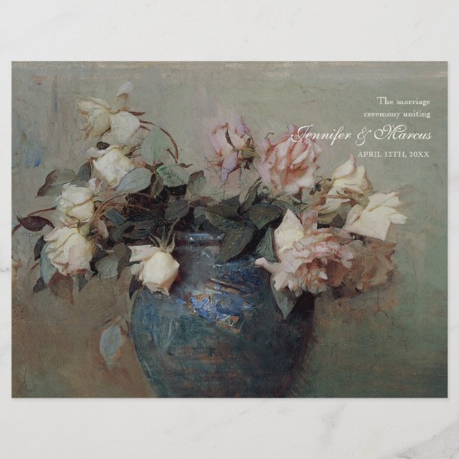 Impressionista Cream Pink Roses - Programa de Casa (Frente)