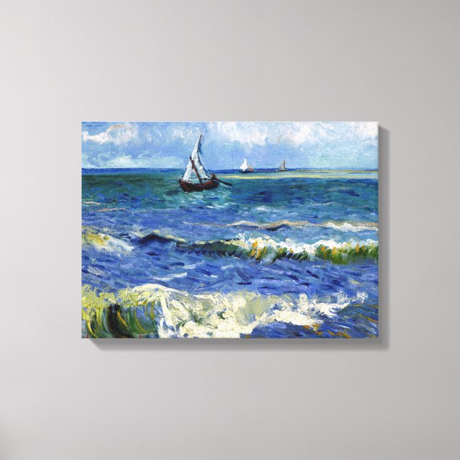 Impressionista veleiro na Canvas das Ondas do Ocea (Frente)