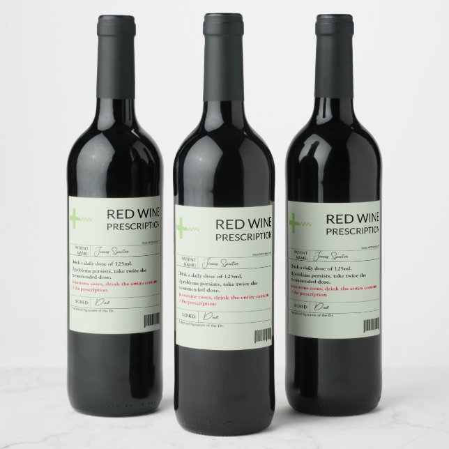 Impresso Engraçado Etiqueta de Vinho Vermelho Rosa (Garrafas)