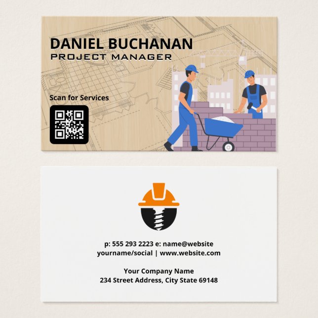 Impressões azuis | Trabalhadores de Coluna Azul |  (Frente & Verso)