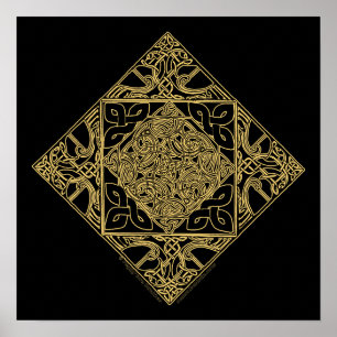 Impressões celtas da arte dos pássaros de Knotwo