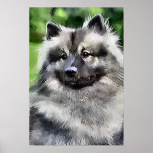 Impressões da arte dos presentes do Keeshond