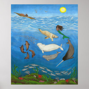Impressões da pintura do mito do Inuit