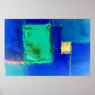 Impressões de Abstrato Poster de Abstrato azuis or