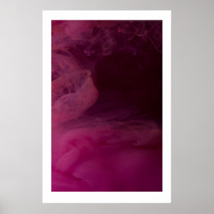 Impressões de Arte Abstrata Fumaça Rosa Scandi Geo