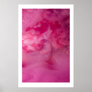 Impressões de Arte Abstrata Fumaça Rosa Scandi Geo