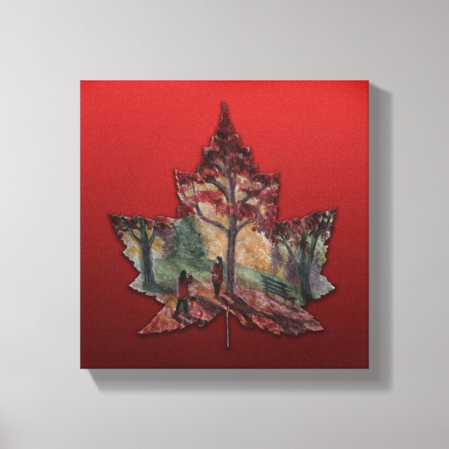 Impressões de Arte da Folha de Bordo do Canadá - T (Frente)
