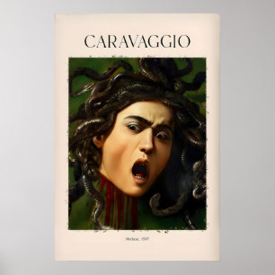 Impressões de Arte de Caravaggio - Medusa 1597 1