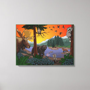 Impressões de Arte de Crianças Selvagens do Canadá